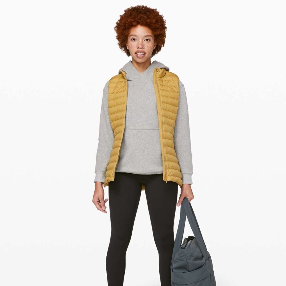 Lululemon Pack It Down Vest- Vintage Gold Lightweight Packable Down Vest- Size 2